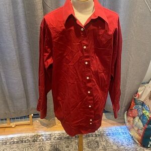 Haggar Mens Poplin long sleeve button up